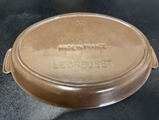 ★★★ LE CREUSET  Plat à gratin ovale marron en  fonte émaillée n° 32 ★★★