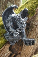 HF0614  GROSSE PROMO  32 CM  FIGURINE STATUETTE GARGOUILLE BOUGEOIR  MURAL CRANE