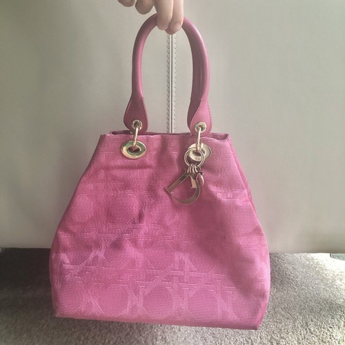 Dior pink fabric bag with - dior,