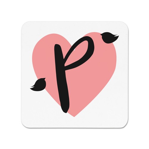 Lettre cœur alphabet - p,