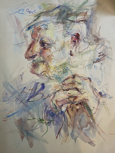 Tableau peinture aquarelle - &,