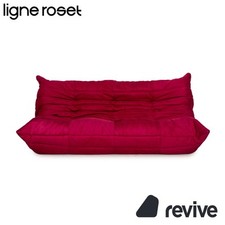 Ligne Roset Togo Tissu Canapé Trois Places Rouge Neuf