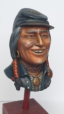 Figurine Peinte Gamme AQUILA- BUSTE Indien Comanches