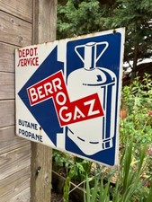 Plaque émaillée double face " BERROGAZ"