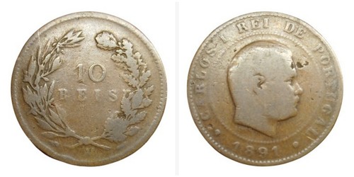 Reis 1891 portugal - 10, ,