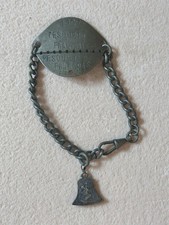 Plaque d'Identité Militaire 1927 Gourmette.Rouen Nord