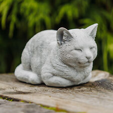 Chat chaton chat figurine en pierre H.11 cm 19 x 11 cm 2 kg béton blanc résis...