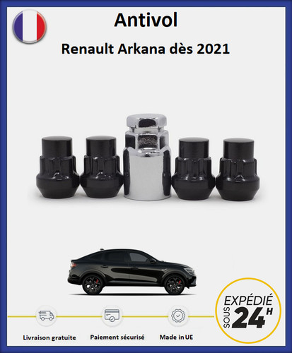 Ecrous antivol roues noir - ecrous, de