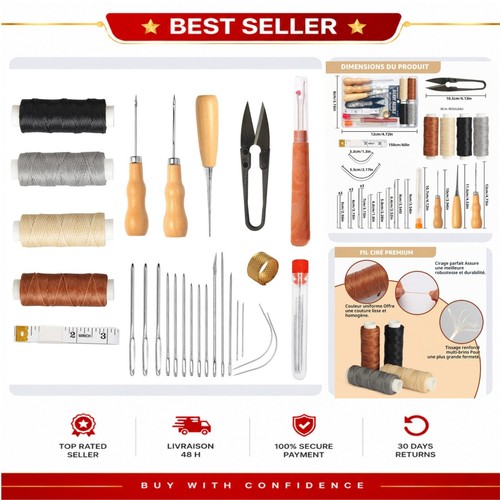 Kit couture cuir - 46, pièces