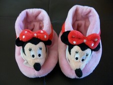 ♦ CHAUSSONS BEBE MINNIE ROSES ♦ TAILLE 6-12 MOIS ♦ DISNEY STORE PARIS