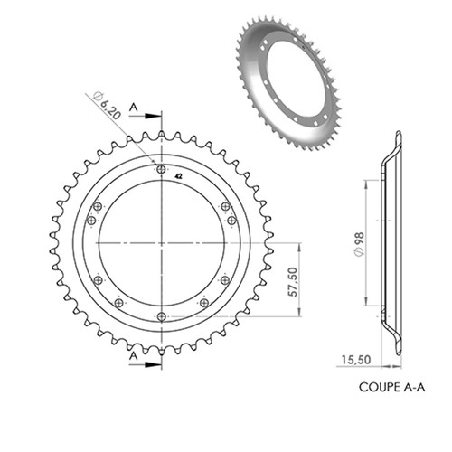 Couronne cyclo adapt 103 - couronne, adapt.