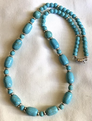 Collier perles pierre - ,,