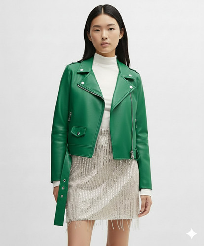 Veste cuir véritable - en,