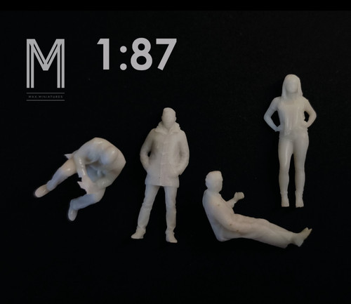 Set x4 figurine - ho, 1/87