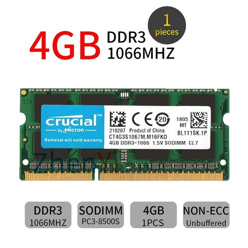 Crucial 4gb 2gb - crucial, 1066mhz