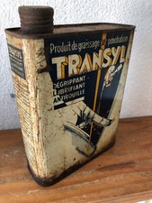 ancien bidon TRANSYL dégrippant lubrifiant antirouille collection vintage 2L