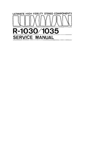 Manuel service pour luxman - manuel,