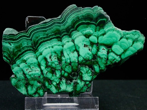 Malachite tranche polie sur - tranche,