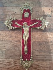 Crucifix en laiton 25x15 cm