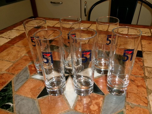 Lot verres tube pastis 51 - lot,