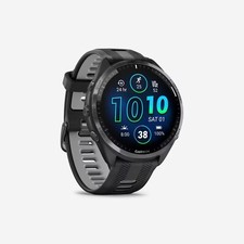 Forerunner® 965noire avec lunette en titane et bracelet en silicone noir/gris