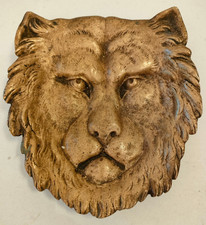 ANCIENNE ET SUPERBE SCULPTURE ANIMALIERE VIDE POCHE BRONZE TETE DE LION