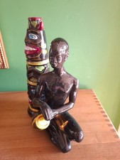 BOUTEILLE  EN CERAMIQUE LIQUEUR  GARNIER  AFRICAINE