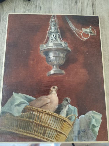 Huile sur toile marouflée - ,