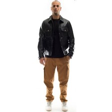 Veste En Cuir Véritable Pour