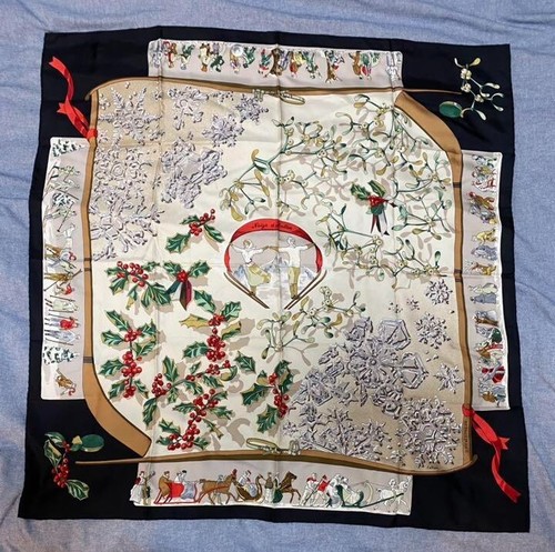 Hermes scarf carre - scarf, neige