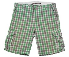 Bermuda cargo homme Camel Active longueur 12" taille 56 coton à carreaux véri...