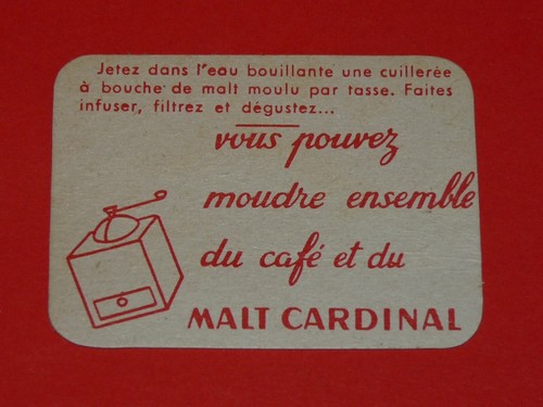 Chromo carte publicitaire malt - chromo,