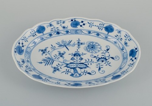 Meissen plat ovale blue - plat,