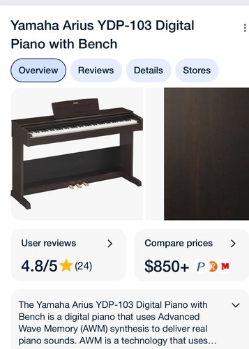 Yamaha arius key piano - yamaha,
