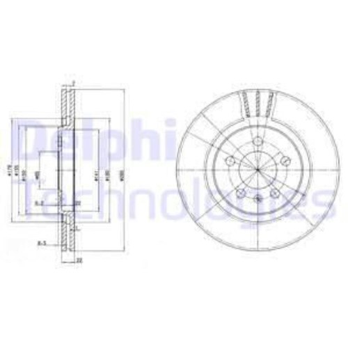 Delphi disque frein - 2x,