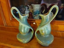 ART NOUVEAU 1900 PAIRE VERSEUSES GRES EMAILLE VASE  DECO COLLECTION