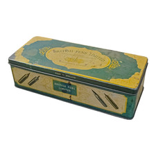 Vintage ancien rare stylos britanniques litho limitée. Tin / Pen Box , Made I...