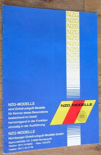 Nzg modelle catalogue - catalogue, engins