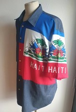 Chemise drapeau Haiti. Couleur