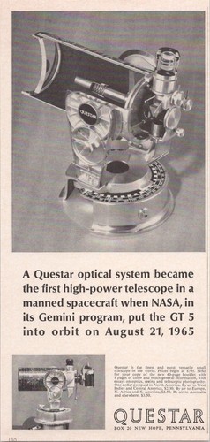 Questar magazine 1966 nasa - questar,