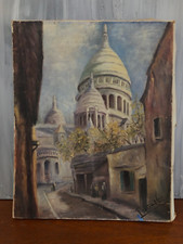 PEINTURE, HUILE SUR TOILE " LE SACRÉ COEUR, MONTMARTRE " signée TOUGUET