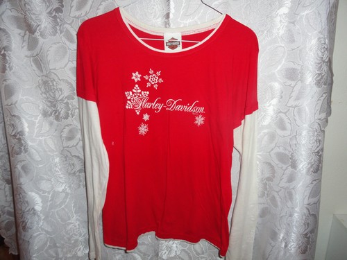 Women long sleeve red white - women's,