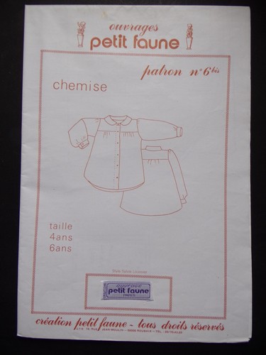 Patron ancien petit faune - patron,
