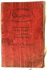 Notice  d'entretien  Peugeot  301 C 1933