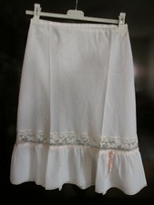 RETRO JUPON VINTAGE DENTELLE CHRISTIAN DIOR FRANCE BLANC t 44 REF 2909 OCCASION