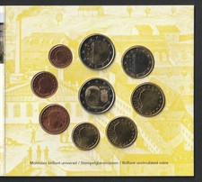 Coffret, Fourreau, Série BU, LUXEMBOURG 2010, 9 pièces avec 2 Euro "Armoiries"