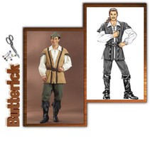 4574 PATRON BUTTERICK 2 CREATIONS COSTUME ROBIN DES BOIS & PIRATE  DU S AU XXXL