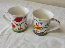2 Tasses à café Mugs en céramiques déco floral