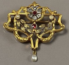 Ancien broche pendentif or