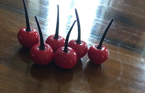 Verre murano cerises - verre,